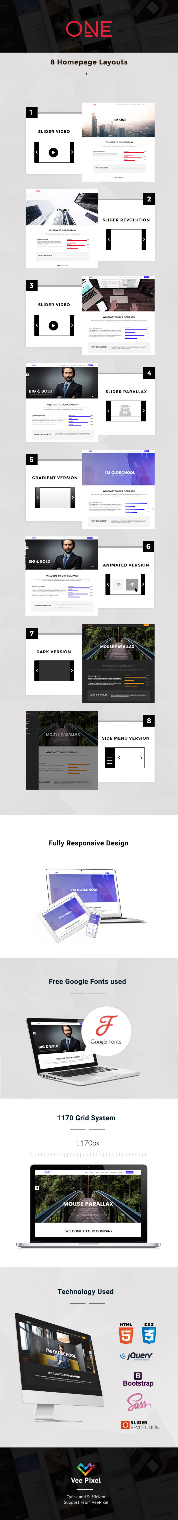 One - Parallax HTML Template - 1